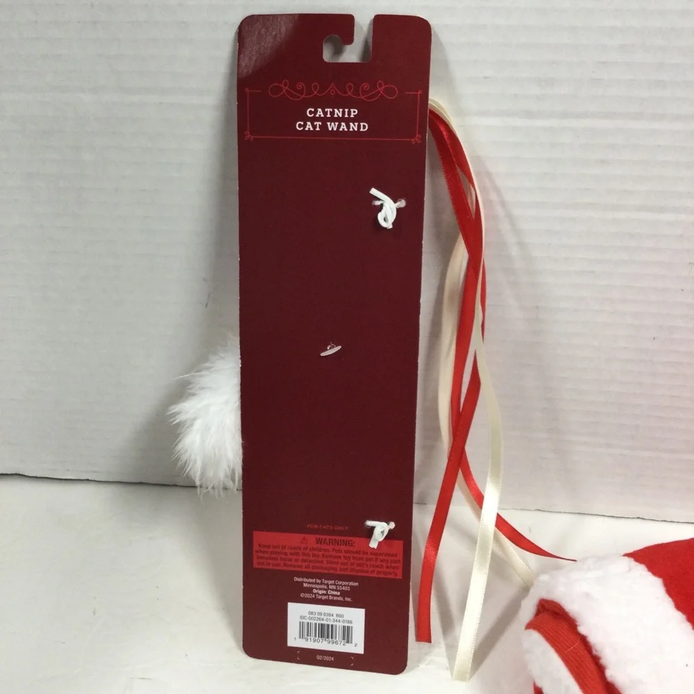 Wondershop Red Santa Hat Crinkle Toy and Cat 3 Toys Set